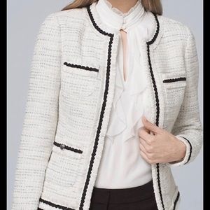 White House Black Market Chanel Style Tweed Blazer